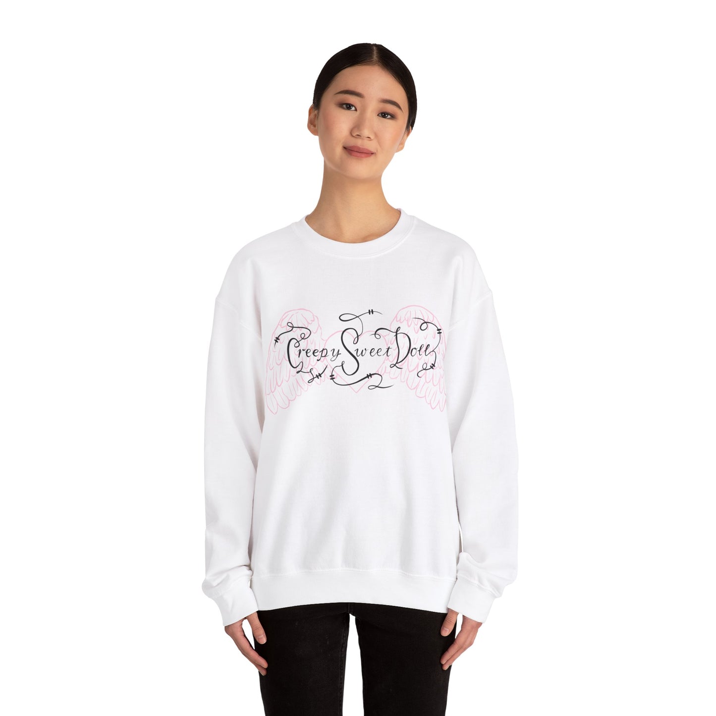 creepy sweet doll sweatshirt